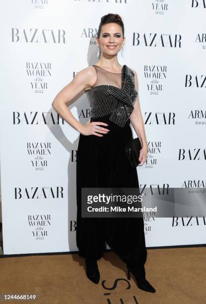 Hayley Atwell attends the Harper's Bazaar Women Of The Year Awards at Claridges Hotel on November 10, 2022 in London, England.