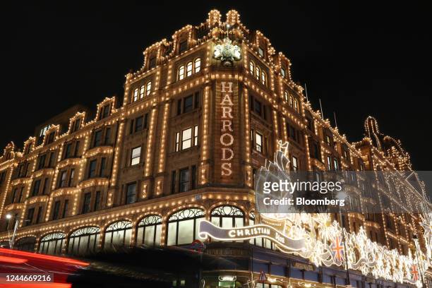 Harrods Department Store Co. During the launch event for the 'The Fabulous World of Dior at Harrods' exhibition in London, UK, on Thursday, Nov. 10,...