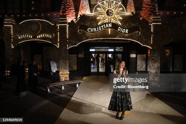 Emma Raducanu, UK tennis player, during the launch event for the 'The Fabulous World of Dior at Harrods' exhibition at the Harrods Department Store...