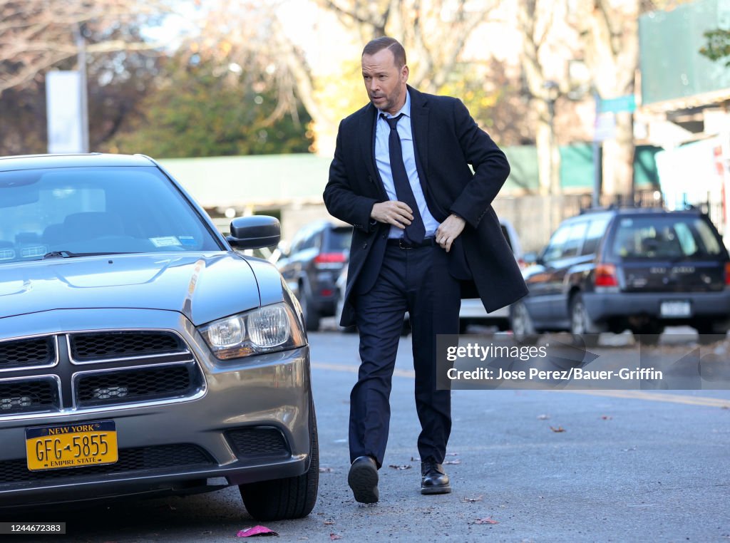 Donny Wahlberg Donny Wahlberg is seen on the set of "Blue Bloods" on November 10