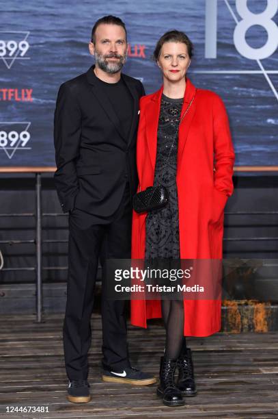 Baran bo Odar and Jantje Friese attend the Netflix "1899" series premiere at Funkhaus on November 10, 2022 in Berlin, Germany.