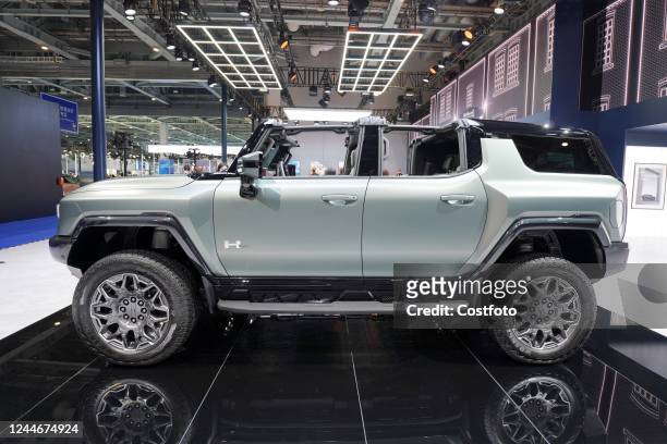 Hummer EV pure electric SUV at the China International Import Expo in Shanghai, China, November 6, 2022.