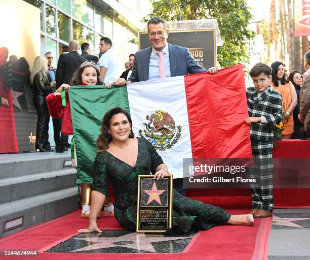 Angelica Masiel Padron Angelica Vale, Otto Padrón, Daniel Nicolas Padron Vale at the star ceremony where Angelica Vale is honored with a star on the...