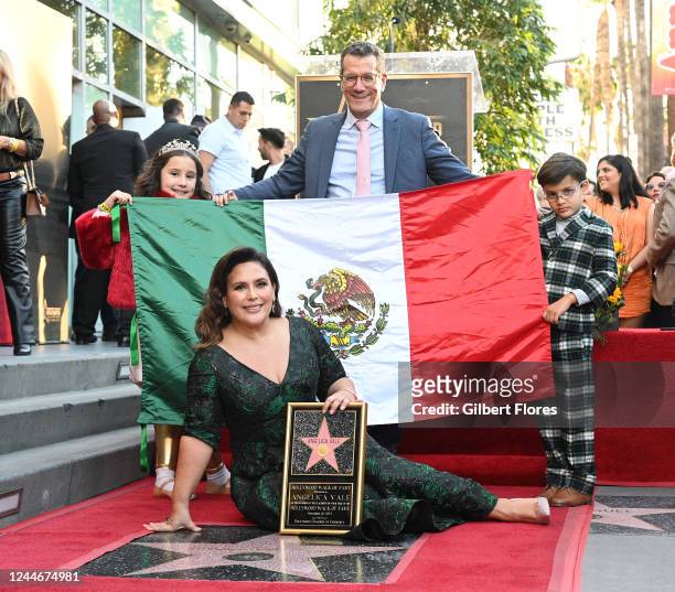 Angelica Masiel Padron Angelica Vale, Otto Padrón, Daniel Nicolas Padron Vale at the star ceremony where Angelica Vale is honored with a star on the...