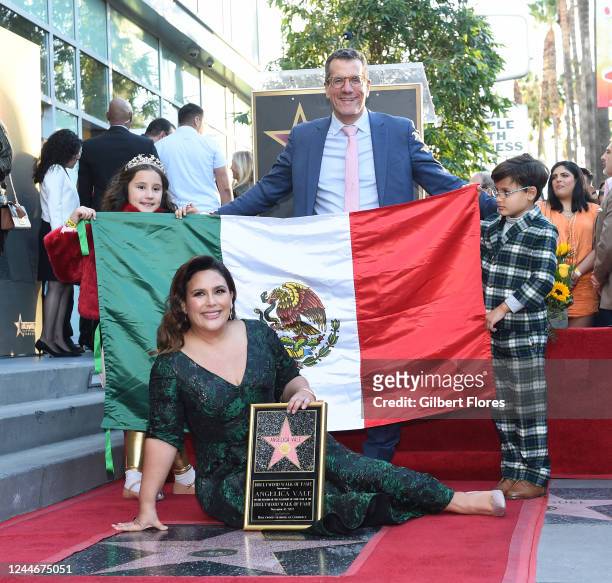 Angelica Masiel Padron Angelica Vale, Otto Padrón, Daniel Nicolas Padron Vale at the star ceremony where Angelica Vale is honored with a star on the...