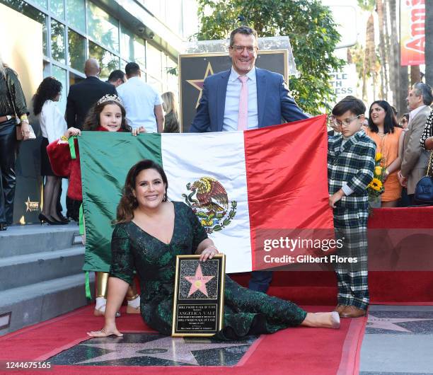 Angelica Masiel Padron Angelica Vale, Otto Padrón, Daniel Nicolas Padron Vale at the star ceremony where Angelica Vale is honored with a star on the...