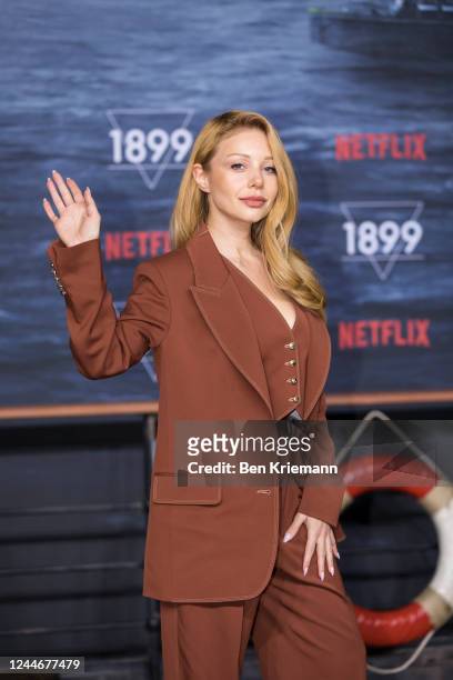 Tina Karol attends the screening of the Netflix series "1899" at Funkhaus Berlin on November 10, 2022 in Berlin, Germany.