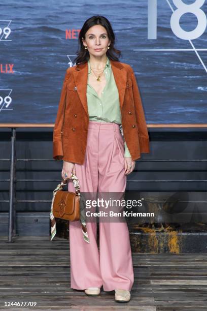 Nadine Warmuth attends the screening of the Netflix series "1899" at Funkhaus Berlin on November 10, 2022 in Berlin, Germany.