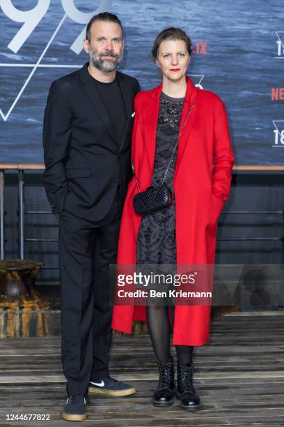 Baran bo Odar and Jantje Friese attend the screening of the Netflix series "1899" at Funkhaus Berlin on November 10, 2022 in Berlin, Germany.