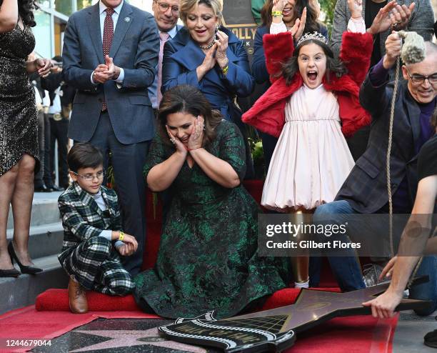 Daniel Nicolas Padron Vale, Angelica Vale, Angelica Masiel Padron at the star ceremony where Angelica Vale is honored with a star on the Hollywood...