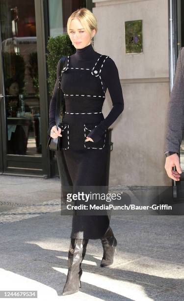 Emily Blunt is seen on November 10, 2022 in New York City.
