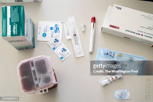 May 10 : Nina Osborne, who has done several rounds of IVF in hopes of fulfilling her lifelong dream of having children, displays her IVF medications...