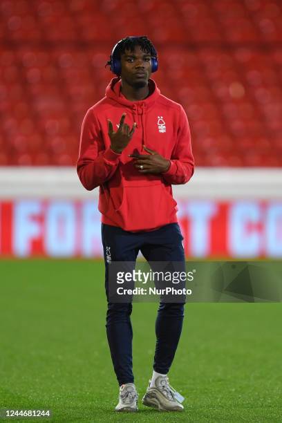 Loic Mbe Soh of Nottingham Forest during the Carabao Cup Third Round match between Nottingham Forest and Tottenham Hotspur at the City Ground,...