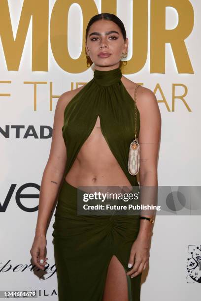 Manu Barrios attends the red carpet of the Glamour Women of The Year event at the Sofitel Hotel on November 10, 2022 in Mexico City, Mexico.