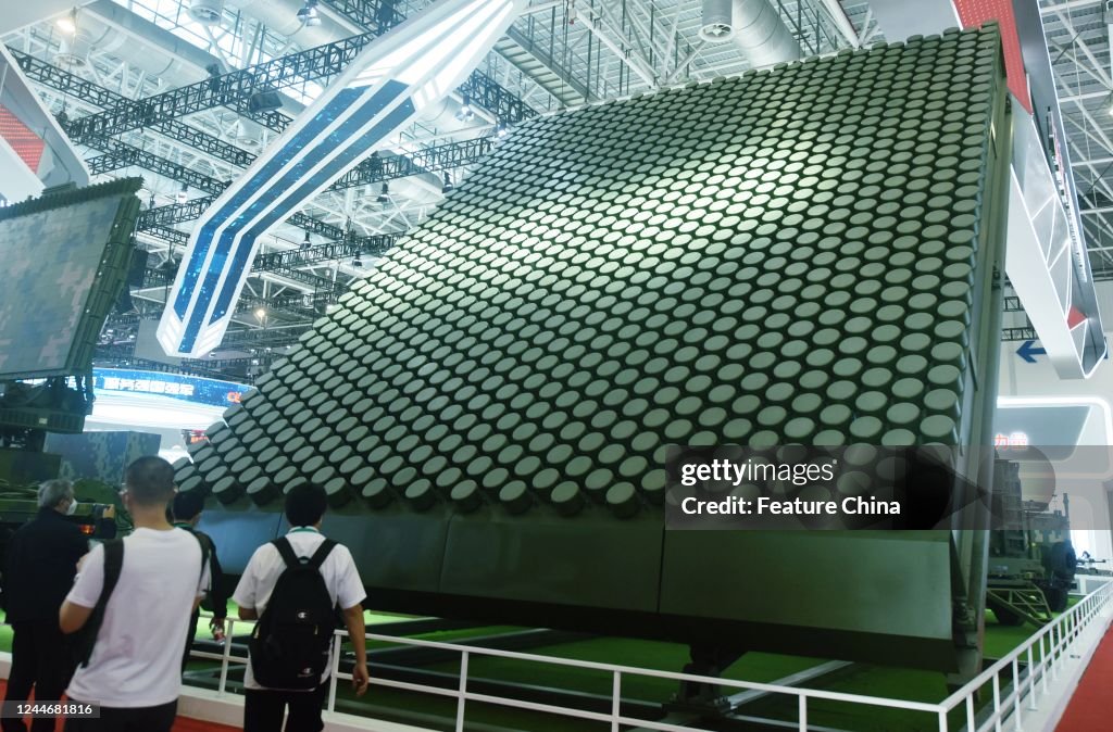 A view of the SLC-18 P band active phased array radar, which can be ...