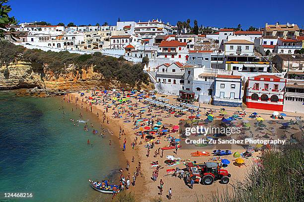 carvoeiro - portugal beach stock pictures, royalty-free photos & images