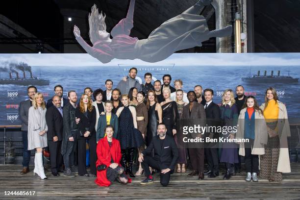 Cast and crew attends the screening of the Netflix film "1899" at Funkhaus Berlin on November 10, 2022 in Berlin, Germany.