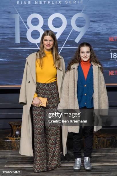 Alexandra Gottschlich and guest attend the screening of the Netflix film "1899" at Funkhaus Berlin on November 10, 2022 in Berlin, Germany.