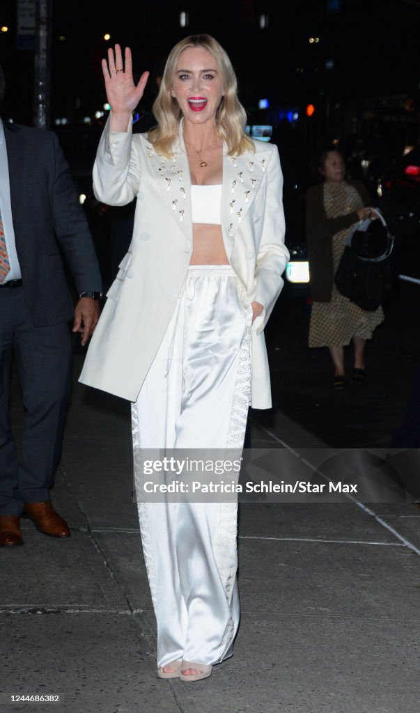 Emily Blunt is seen on November 10, 2022 in New York City. News Photo