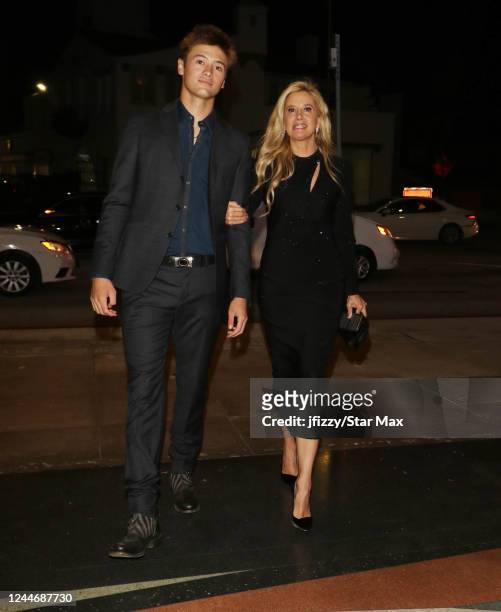 Mira Sorvino and Mattea Angel Backus are seen on November 10, 2022 in Los Angeles, California.