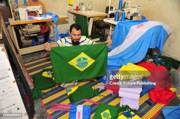 Md. Nuruldin Shiru manufactures flags of different countries. For 15 years he has been manufacturing Bangladeshi flags throughout the year, and is...