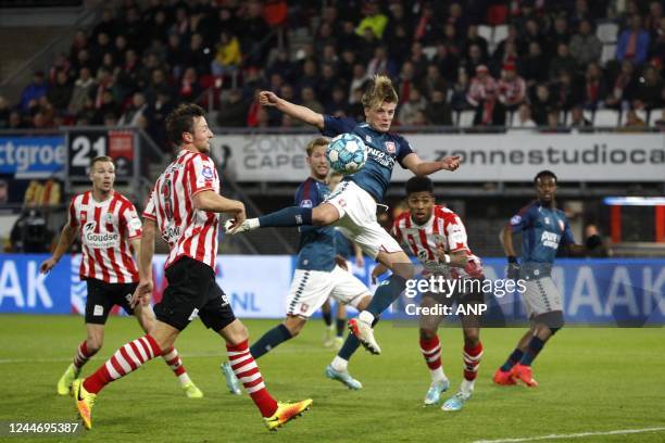 Sem Steijn of FC Twente scores the 0-1 during the Dutch Eredivisie match between Sparta Rotterdam and FC Twente at Sparta Stadium Het Kasteel on...