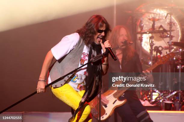 Kelly Hansen of Foreigner performs in concert at Hard Rock Atlantic City on November 11, 2022 in Atlantic City, New Jersey.