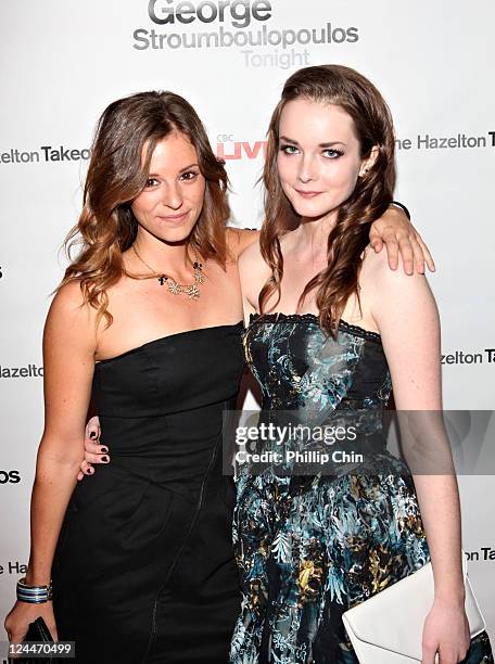 Actress Jordan Hayes and Actress Allie MacDonald attends The Hazelton Takeover at The Hazelton Hotel during the 2011 Toronto International Film...