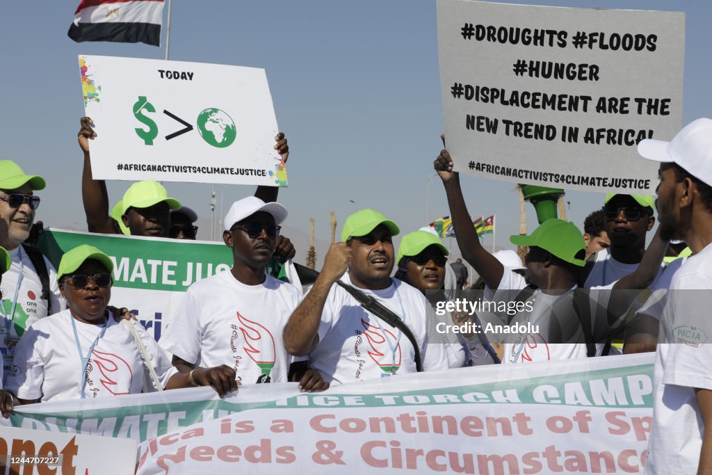 Climate activists hold demonstration in Egypt