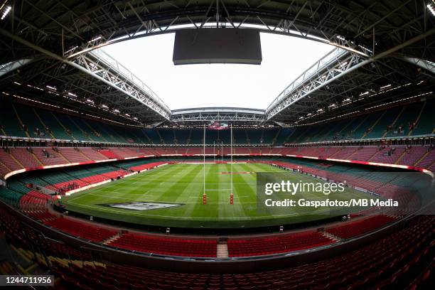 General view of the stadium is seen prior to the Autumn International match between Wales and Argentina at Principality Stadium on November 12, 2022...