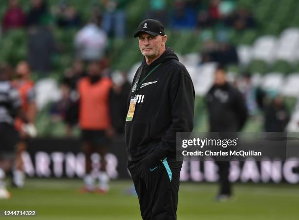 Fiji head coach Vern Cotter during the Autumn International match between Ireland and Fiji at Aviva Stadium on November 12, 2022 in Dublin, Dublin.