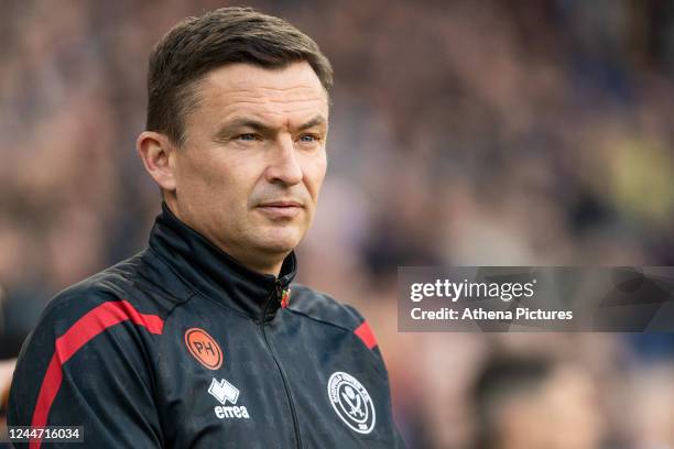 Paul Heckingbottom manager of Sheffield United during the Sky Bet Championship match between Cardiff City and Sheffield United at the Cardiff City...