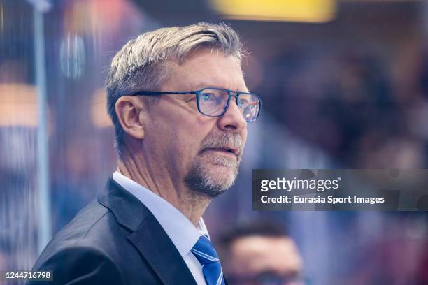 Head coach Jukka Jalonen of Finland during the Karjala Cup 2022 game between Finland and Czech Republic at Gatorade Center on November 12, 2022 in...