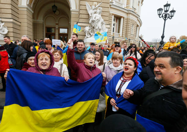 UKR: Kherson Residents Celebrate The Liberation Of Their Native Town In Odesa City, Amid Russia's Invasion Of Ukraine