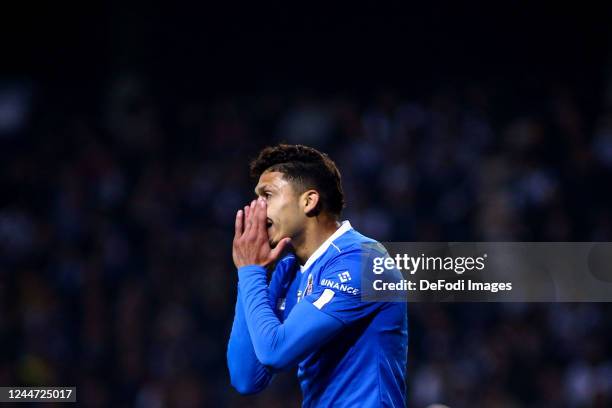 Evanilson of FC Porto looks dejected during the Liga Portugal Bwin match between Boavista and FC Porto at Estadio do Bessa on November 12, 2022 in...