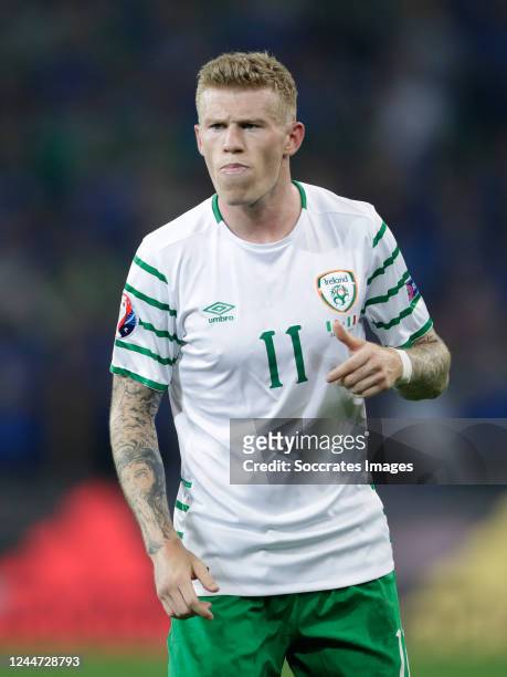 James McClean of Republic of Ireland during the EURO match between Italy v Republic of Ireland on June 22, 2016