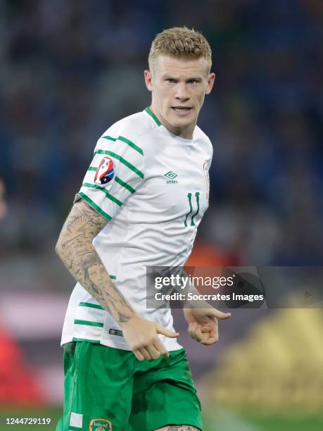 James McClean of Republic of Ireland during the EURO match between Italy v Republic of Ireland on June 22, 2016