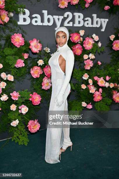 Lori Harvey at the 2022 Baby2Baby Gala held at Pacific Design Center on November 12, 2022 in Los Angeles, California.