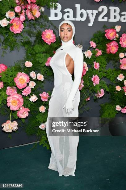 Lori Harvey at the 2022 Baby2Baby Gala held at Pacific Design Center on November 12, 2022 in Los Angeles, California.