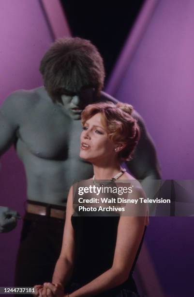 Los Angeles, CA Lou Ferrigno as the Incredible Hulk, Cheryl Ladd appearing on the ABC tv special 'Cheryl Ladd: Scenes from a Special'.