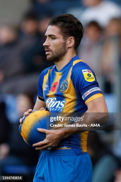 Luke Leahy of Shrewsbury Town during the Sky Bet League One between Bristol Rovers and Fleetwood Town at Montgomery Waters Meadow on November 12,...