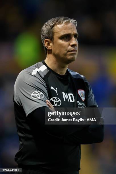Michael Duff the head coach / manager of Barnsley during the Sky Bet League One between Bristol Rovers and Fleetwood Town at Montgomery Waters Meadow...