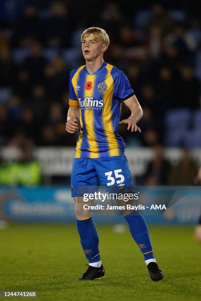 Josh Bailey of Shrewsbury Town during the Sky Bet League One between Bristol Rovers and Fleetwood Town at Montgomery Waters Meadow on November 12,...