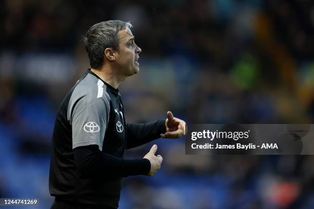 Michael Duff the head coach / manager of Barnsley during the Sky Bet League One between Bristol Rovers and Fleetwood Town at Montgomery Waters Meadow...