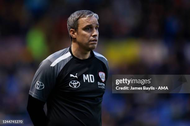 Michael Duff the head coach / manager of Barnsley during the Sky Bet League One between Bristol Rovers and Fleetwood Town at Montgomery Waters Meadow...