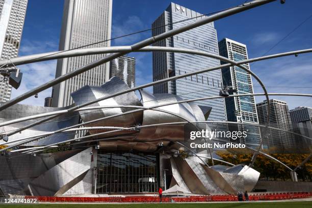 Jay Pritzker Pavilion at Millennium Park in Chicago, Illinois, United States, on October 14, 2022.