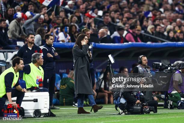 Cecile GRES, journalist France Television during the Autumn International match between France and South Africa at Orange Velodrome on November 12,...