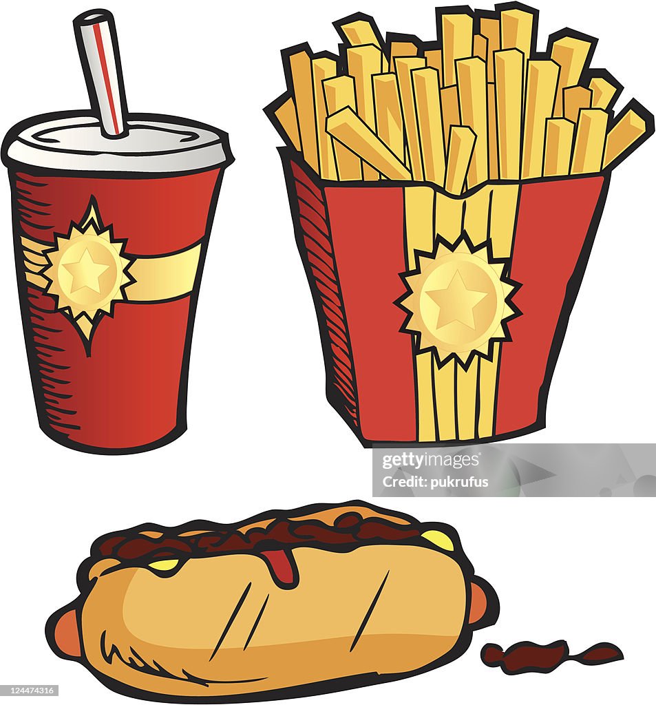 Chili dog meal parts
