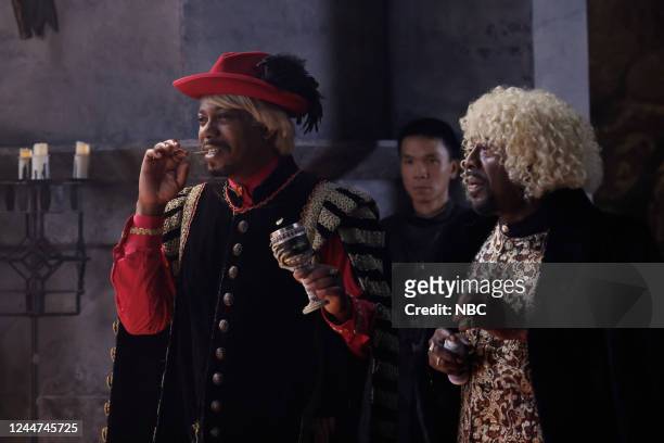 Dave Chappelle, Black Star Episode 1832 -- Pictured: Host Dave Chappelle and Donnell Rawlings during the House of the Dragon sketch on Saturday,...