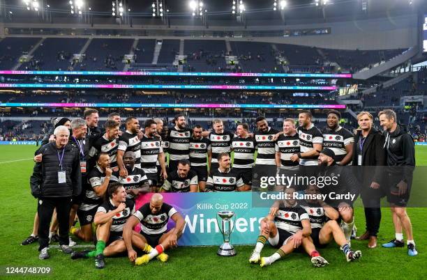 England , United Kingdom - 13 November 2022; The Barbarians team after the Killik Cup match between Barbarians and All Blacks XV at Tottenham Hotspur...